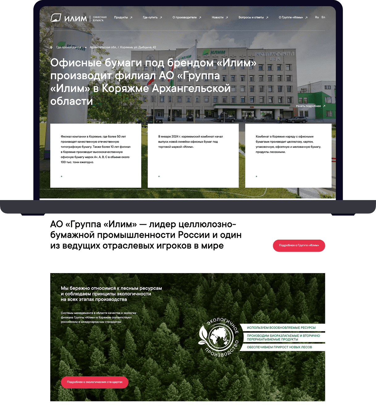 пример страницы сайта