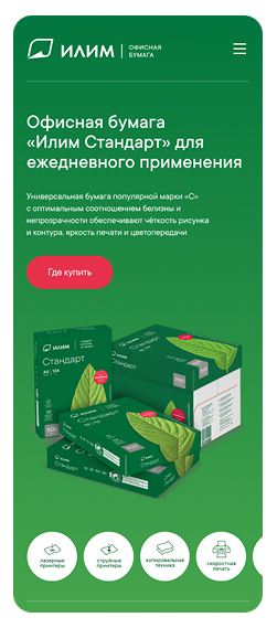 пример главной страницы сайта